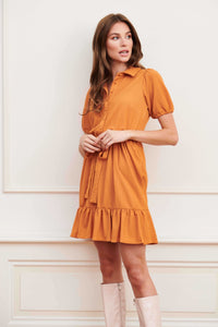 Dress Leah Orange - Lofty Manner