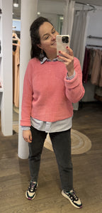 Chenille Sweater Morning Glory Pink - YAYA