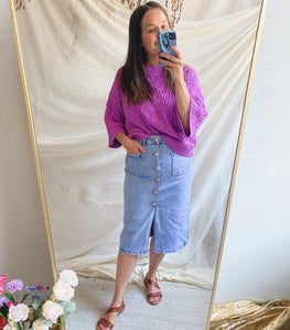 Milou Jeans Skirt Buttons