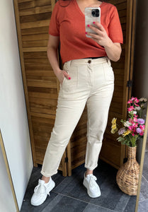 Archie Mom Jeans Beige