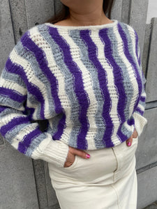 Happy colours knit violet/ gris