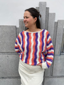 Happy colours knit violet/orange