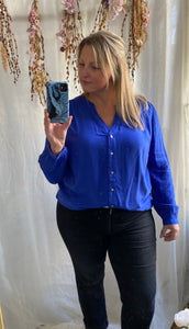 Sutton Life LS Shirt Bluing - Only Carmakoma